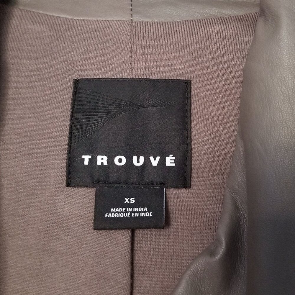 Trouve Asymmetric Drape-Front Soft 100% Genuine L… - image 6